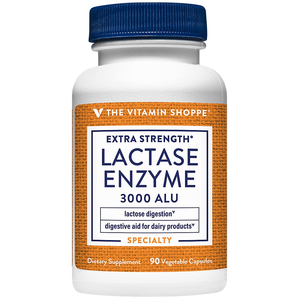 Extra Strength Lactase Enzyme a" Digestive Aid a" 3000 ALU (90 Vegetable Capsules)