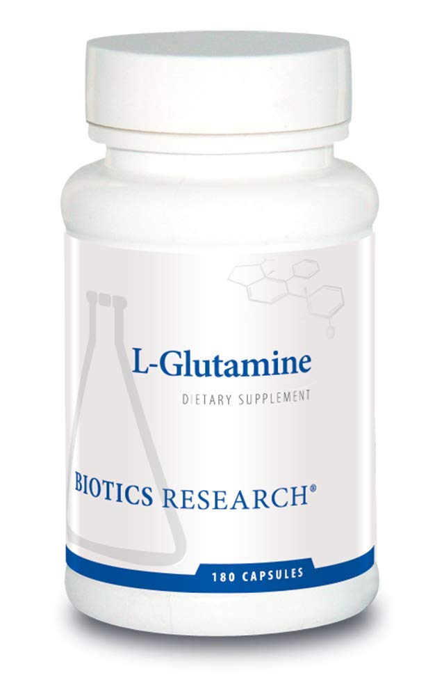 Biotics Research L Glutamine, Gastrointestinal Health, Gut Lining Support, Optimal Muscle Support, Lean Muscle, Antioxidant Activity, Free Form Amino Acid. 180 cápsulas