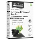 Naturales Powder de carbón activado Ideal para piel y cara eliminada de piel muerta, impurezas y desintoxicación Piel de coco de cáscara 100% Natural 200gm