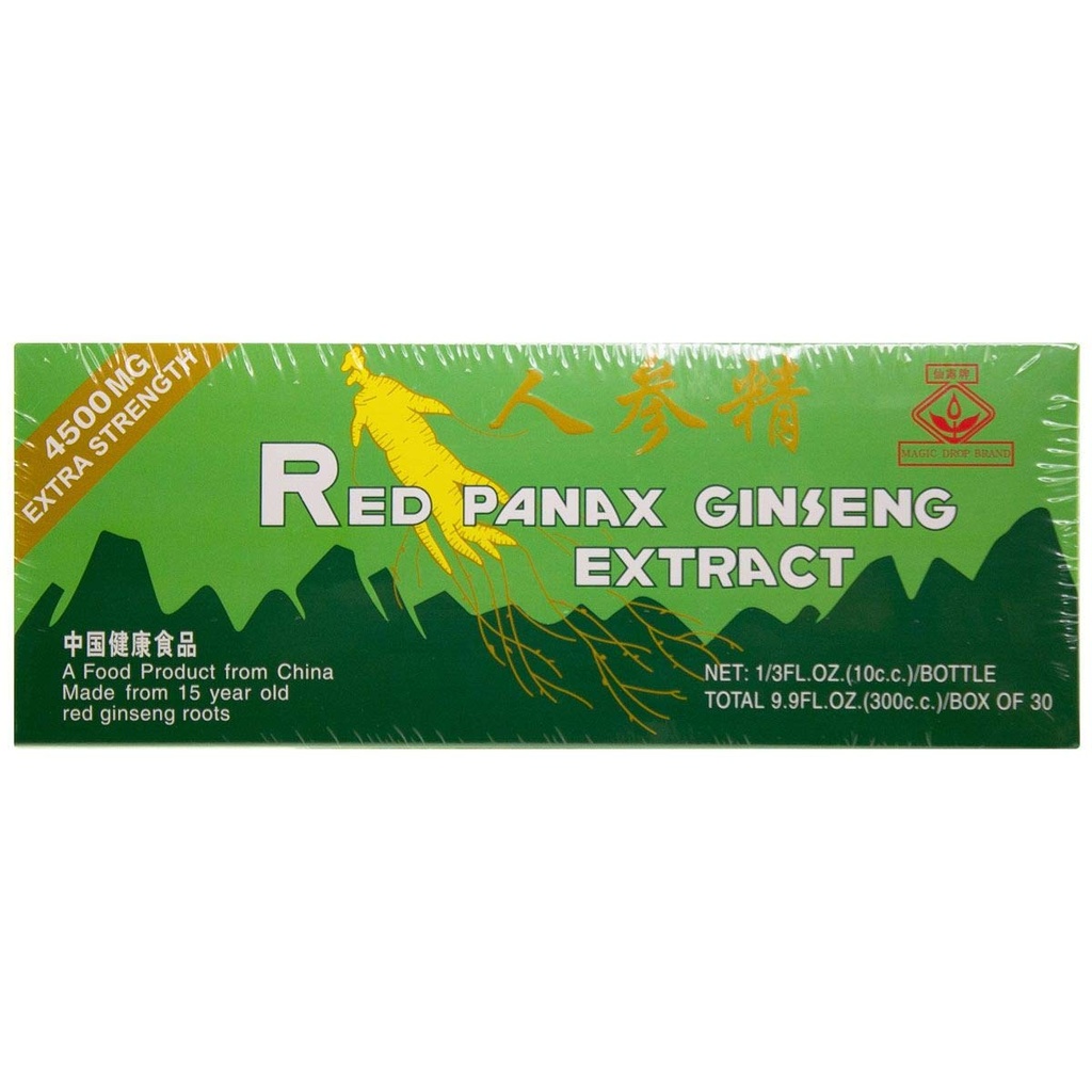 Global 20 Year Old Red Panax Ginseng Extract -Extra Strength- 10ml X 30 Bottles - Value Pack