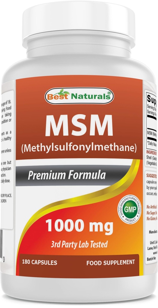 Mejores Naturales MSM 1000 mg 180 cápsulas