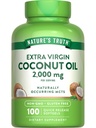 Verdad de la naturaleza Suplemento de aceite de coco Silencio 100 Softgels Silencio Naturalmente Occurriendo MCTs Silencio No GMO &amp; Gluten Gratis