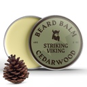 Bálsamo de barba vikinga para hombres - Salir en la barba Acondicionador - Bálsamo picante Hecho con mantequilla de barba naturalmente derivada, aceites Argan & Jojoba (2 onza (Pack de 1), olor de cedro)