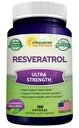 100% Natural Resveratrol - 1000mg Por Serving Max Strength (180 capsules) Suplemento Antioxidante, Píldoras Trans-Resveratrol para la salud cardíaca " Puro, Polyphenols