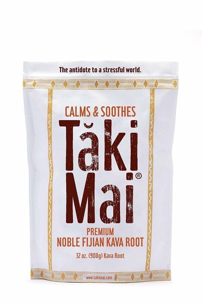 Taki Mai Noble Kava Kava Root Powder 32oz – Authentic Tradicional Grind, Relajación de la Noche Natural, Noches Restablecidas y Rituales Calma, 100% Puro Noble Kava