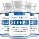 Relaxation Sleep Aid, Natural Non-Habit Forming, Sleep Supplement Developed to Support for Longer & Better Sleep, Chamomile, Magnesium, Melatonin, Ashwagandha, GABA, Drug-Free (180 Conteo)