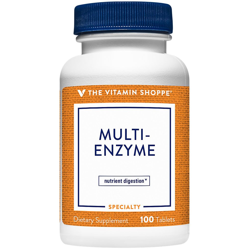 La vitamina Shoppe Multi Enzyme - ayuda a apoyar la digestión " absorción de proteínas, carbohidratos " grasa (100 tabletas)