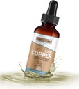Gotas de cobre iónico (30 PPM) – Suplemento líquido puro para el cabello, la piel, las uñas " Bone Health – Bioavailable Copper for Energy, Wellness " Joint Support - 4oz (Glass Dropper Bottle)