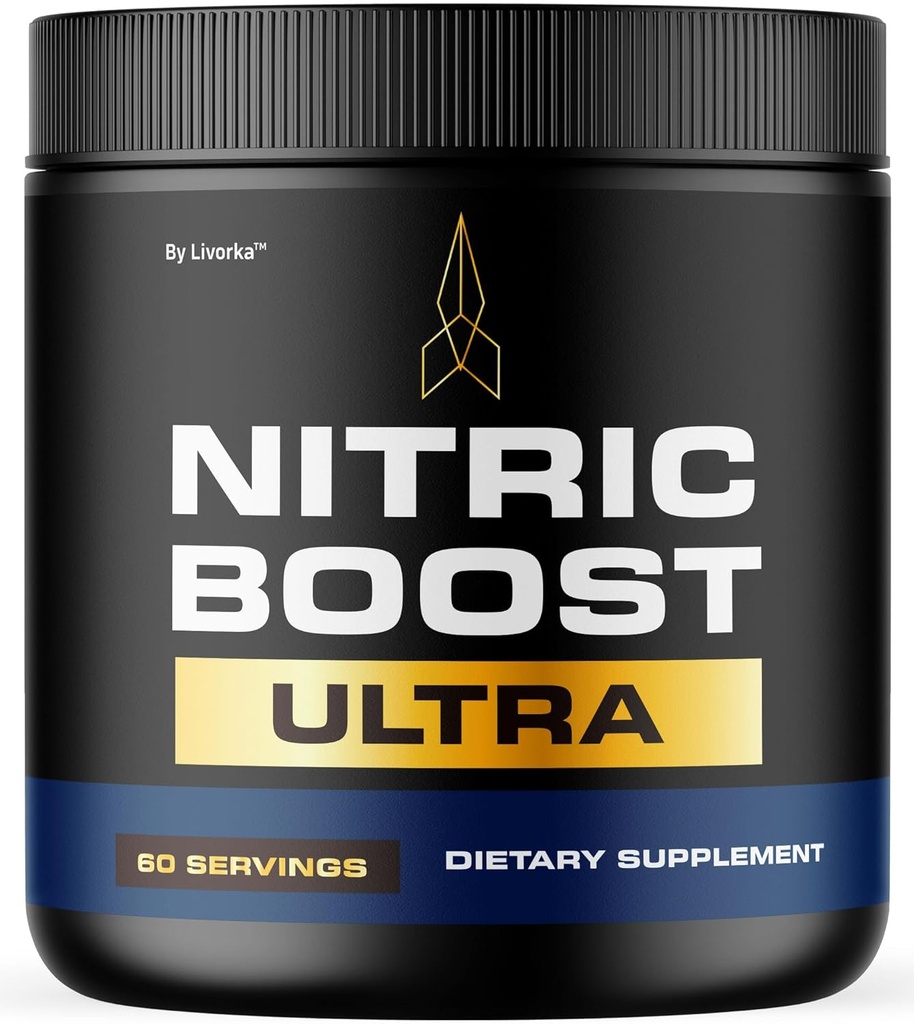 LIVORKA Nitric Boost - Nitric Boost Ultra Purple Powder para Hombres, NitricBoostUltra Powder, Boost Energy y Soporte Estilos de Vida Activos, 60 Serviciones para 1 Mes