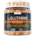 L-Glutamine 1000mg Gummies for Women ' Men sometida with Beta-Alanine, BCAAs, Magnesium Glycinate, Potassium & Ashwagandha ← Vegan ← Libre de Azúcar &amp; Extra-Chewy