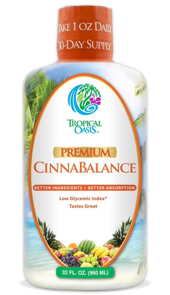 Cinnabalance – Suplemento de canela líquido w / Barco de canela, Aloe Vera, Bota de jengibre, Té verde " Antioxidantes - 32 oz, 32 porciones