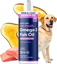 Honest Paws Wild Alaskan Salmon Oil for Dogs & Cats – Omega 3 Fish Oil Supplement for Skin, Coat, Joint & Heart Health – Natural, Sustentably Sourced, 8 oz