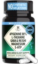 Suplemento natural de ayuda al sueño para adultos sin melatonina - No-Habit que forman el sueño herbal - GABA, L-Theanine, Reishi Mushroom, Apigenin, Magnesium Glycinate, 5-HTP - 90 cápsulas veganas