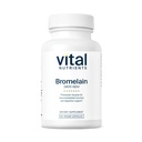 Nutrientes vitales Bromelain 2400 GDU ← Vegan Bromelain Suplemento de apoyo Protein Digestion* ← Enzyme Digestive de Pineapple ← Gluten, Dairy, Soy Free ← Non-GMO ← 60 cápsulas