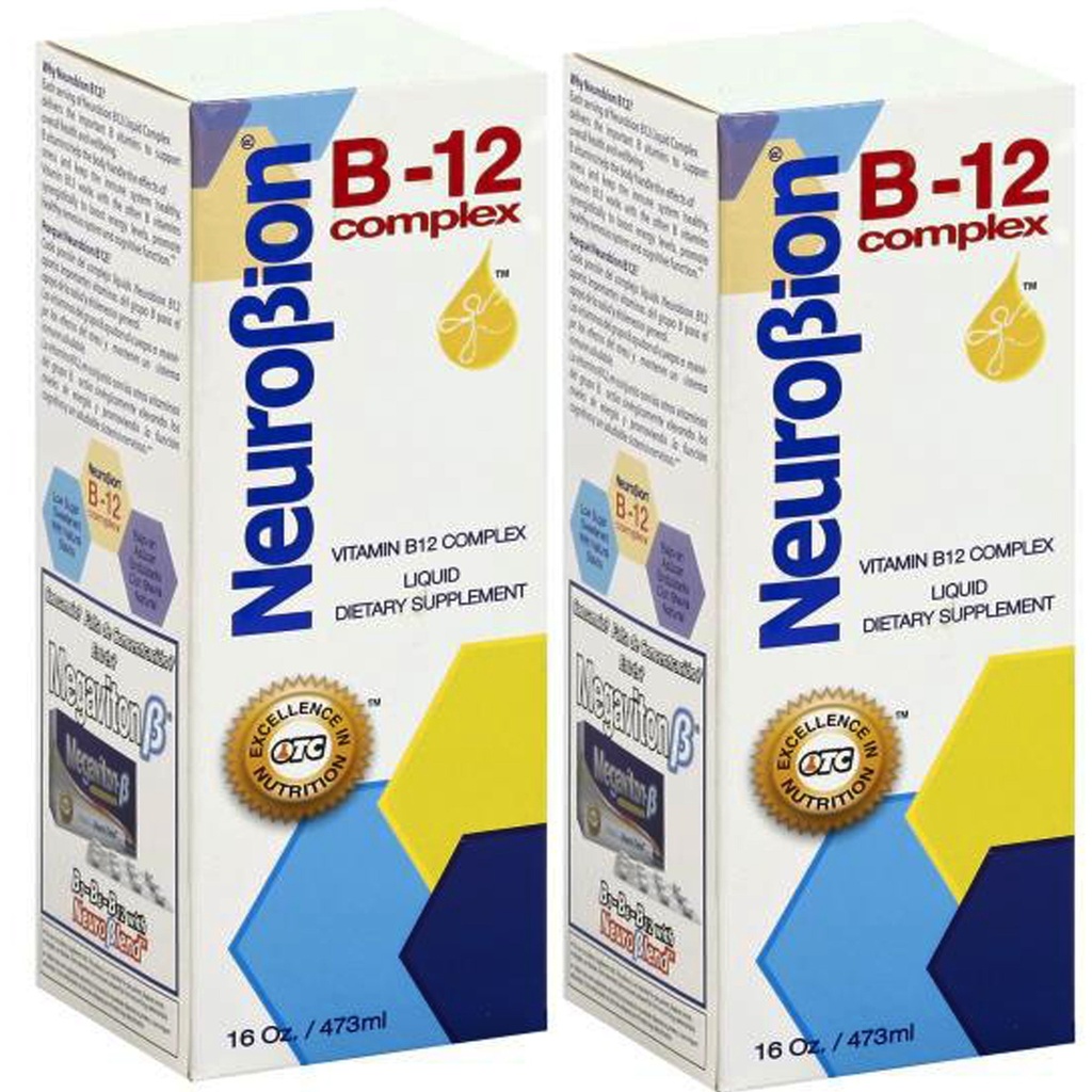 Neurobion Vitamina B12 Complejo 16 Oz Liquid Citrus Flavor 2 Pack