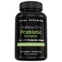 Vital Vitaminas Complejo Probiótico para Mujeres - 70 Billones CFU - Hecho con Blend Prebiótico - Digestivo, Gut Health, &amp; Immune Support - Powerful Blend of 10 Strains - 30 cápsulas