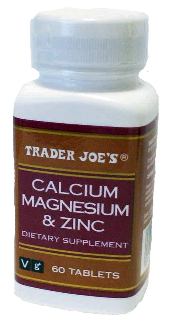 Magnesio de calcio de Joe &amp; Zinc, 60 Tabletas