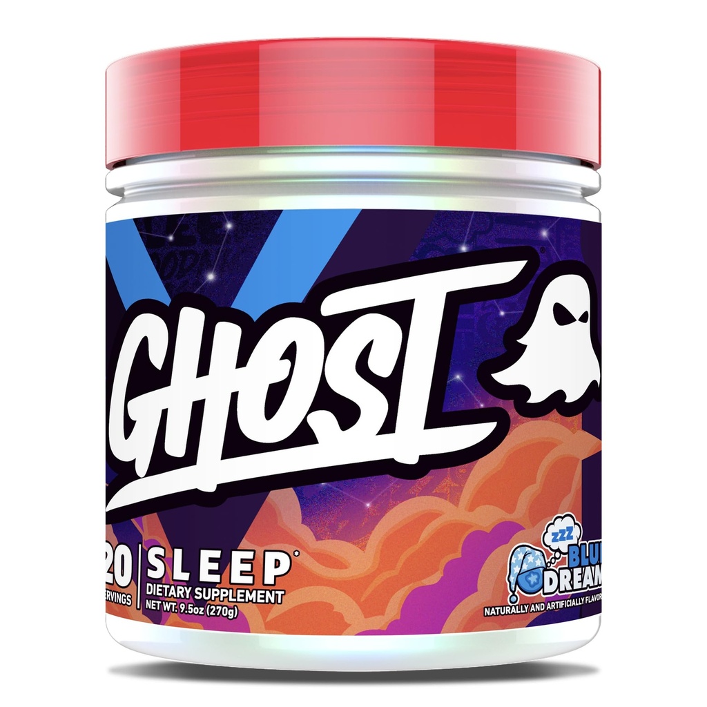 Suplemento dietético del sueño GHOST, Sueño azul - Recuperación &amp; Descanse con ingredientes premium incluyendo Melatonina, Colostrum &amp; Ashwagandha – Apoya la calidad del sueño - Gluten-Free &amp; Sugar-Free