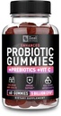 Gummies Probióticas para Adultos y Niños (60 Cuenta tención 5 Billion CFU) w / Antioxidantes de Berry Orgánica & Vitamina C para Apoyo Inmunitario y Digestión Gummy- Prebióticos y Probióticos para mujeres Gummies