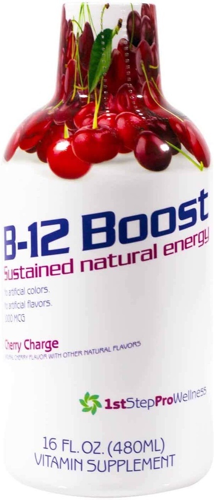 Alta potencia Fitness INC. 1er paso Líquido B-12, Carga de cereza, onzas 16-fluidas