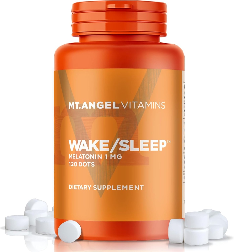 Mt. Angel Vitaminas - Wake/Sleep Dots, Melatonin 1 MG (120 puntos)