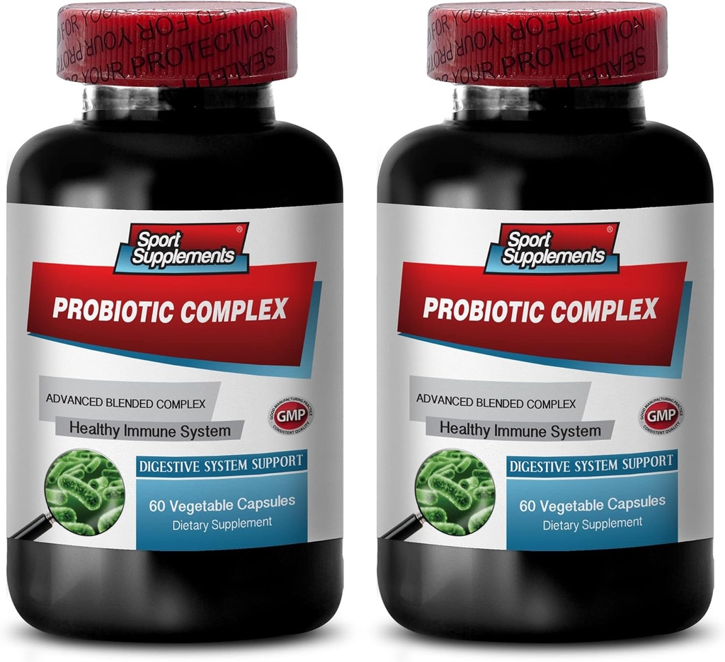 Digestión saludable - Complejo avanzado PROBIOTIC para sistema digestivo - Bacillus Probiótico, Suplementos Digestivos, lactis bifidobacterium, Fórmula Digestiva Probiótica Multi Enzyme, 2B 120 Caps