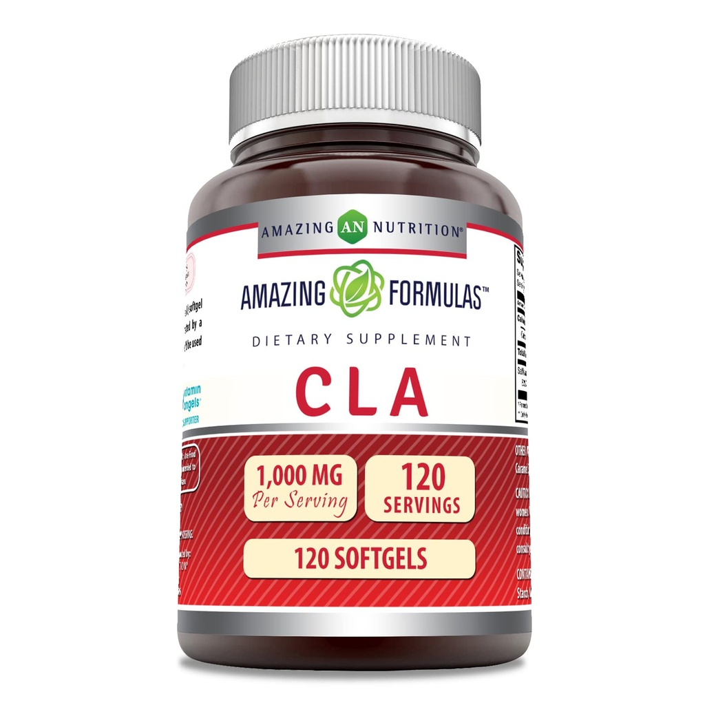 Fórmulas increíbles Suplemento Amino Acid CLA TENIDO 1000 Mg por Serving TENIDO Softgels TENIDO NO-GMO TENIDO Gluten-Free TEN Made in USA (1 Pack, 240 Count)