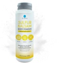 Dr. Robaina Sulfur Balsam Body Powder – Triple Powder de acción para picar piel, control de humedad y alivio de olor – Adecuado para la piel sensible con eccema y psoriasis – Hecho en los EE.UU.