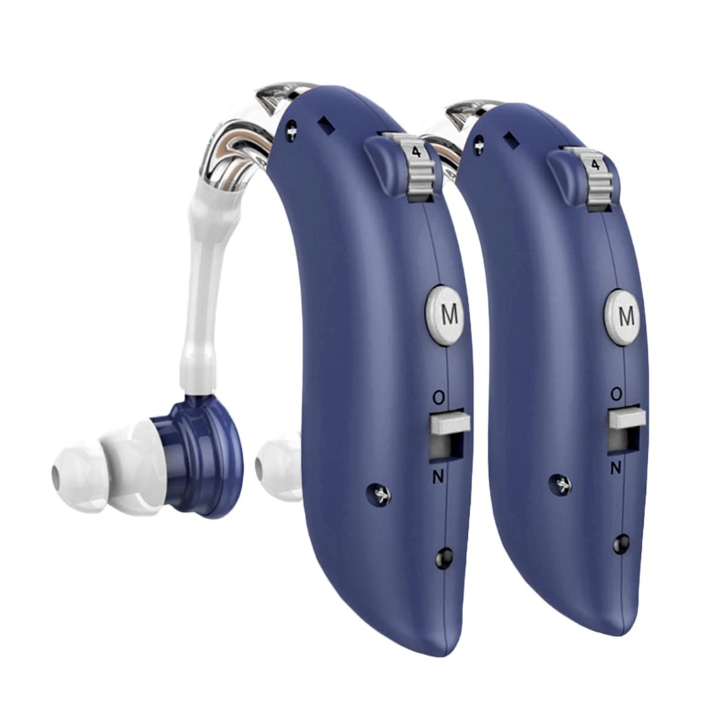 Ayudas de alto rendimiento de DELLONA para personas mayores pérdidas auditivas severas, recargables con cancelación de ruido (Pair), 4 modos - Cómodo diseño de ayuda para el oído, PSAP
