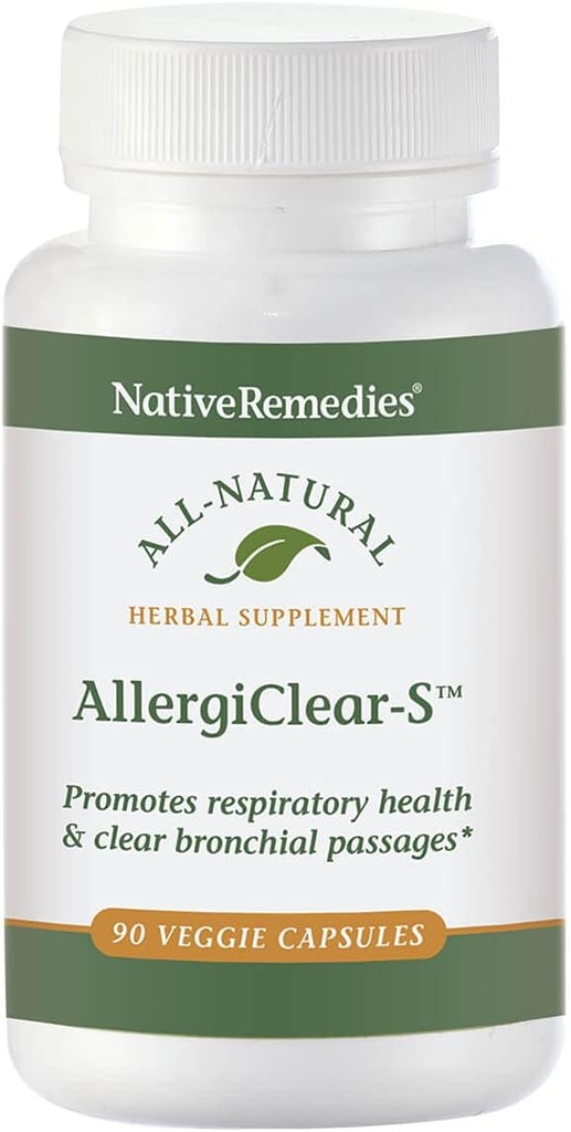 Remedios nativos AllergiClear para Alivio durante la temporada de alergia (90 Tabletas)