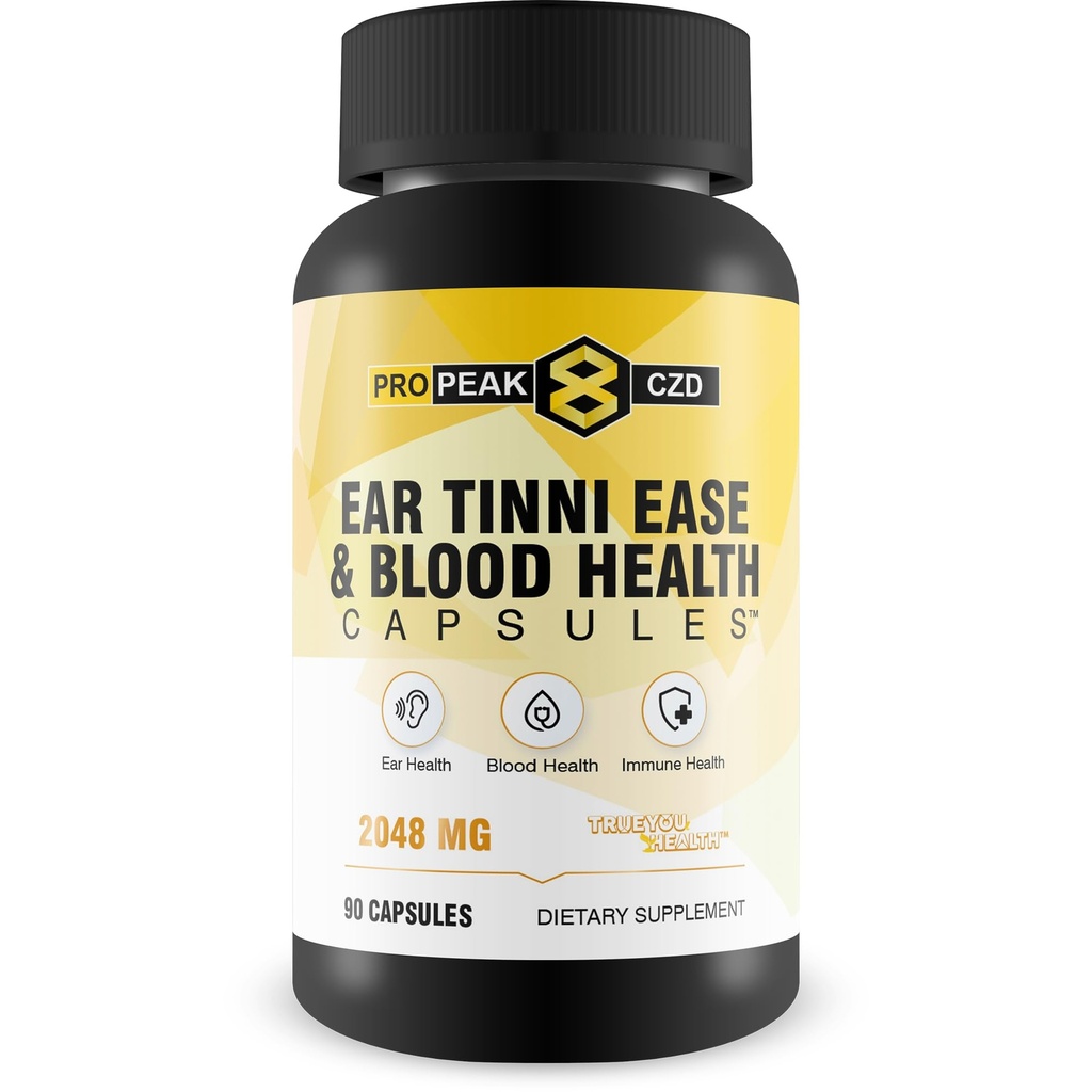 Natural Tinnitus Relief Ear Tinnie Ease Immune Boost - Nuestro mejor Tinnitus Relief for Ringing Ears Immune Support Suplemento - Blood Booster - Ear Health - Immune Boost Blood Builder Blood Health Pills