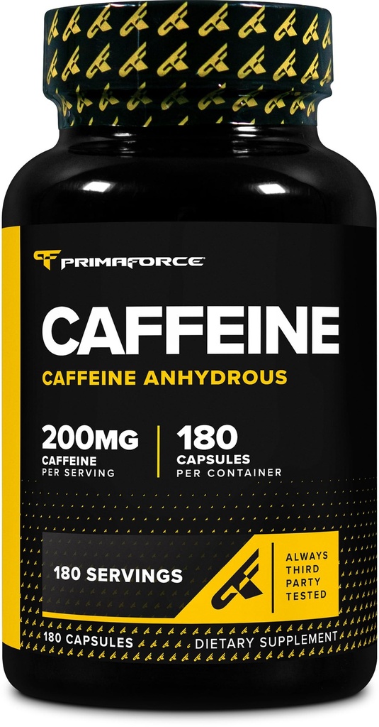 Caffeine Pills Primaforce 200mg, 180 cápsulas