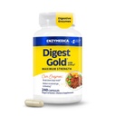 Enzymedica Digest Gold + ATPro, máxima fuerza, acción rápida, ayuda a reducir las grandes comidas, evita el soplado y el gas, 240 conde (FFP)