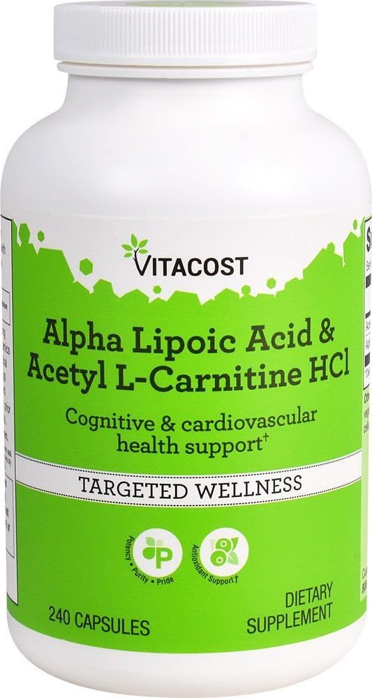 Vitacost Alpha Lipoic Acid " Acetyl L-Carnitine HCl -- 700 mg - 240 cápsulas