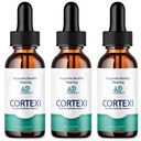 (3 Pack) Cortexi Ear Drops - Fórmula Oficial - Cortexi Tinnitus Tratamiento Cortéxi Hearing Support Drops, Cortexi para el anillo en las orejas, Cortexi Supplement Drops Maximum Strength New Improved (3 oz)