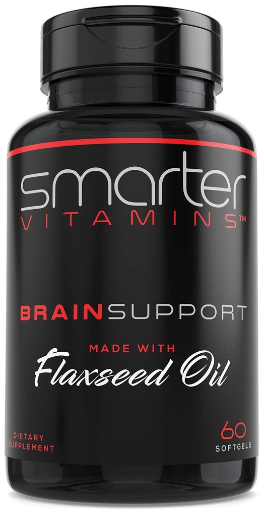 Suplemento Nootrópico de soporte cerebral más inteligente, fabricado con Alpha-GPC, L-Tyrosine &amp; Acetyl L-Carnitine ALCAR, Flaxseed Oil, ALA DHA, 60 Softgel Energy Pills