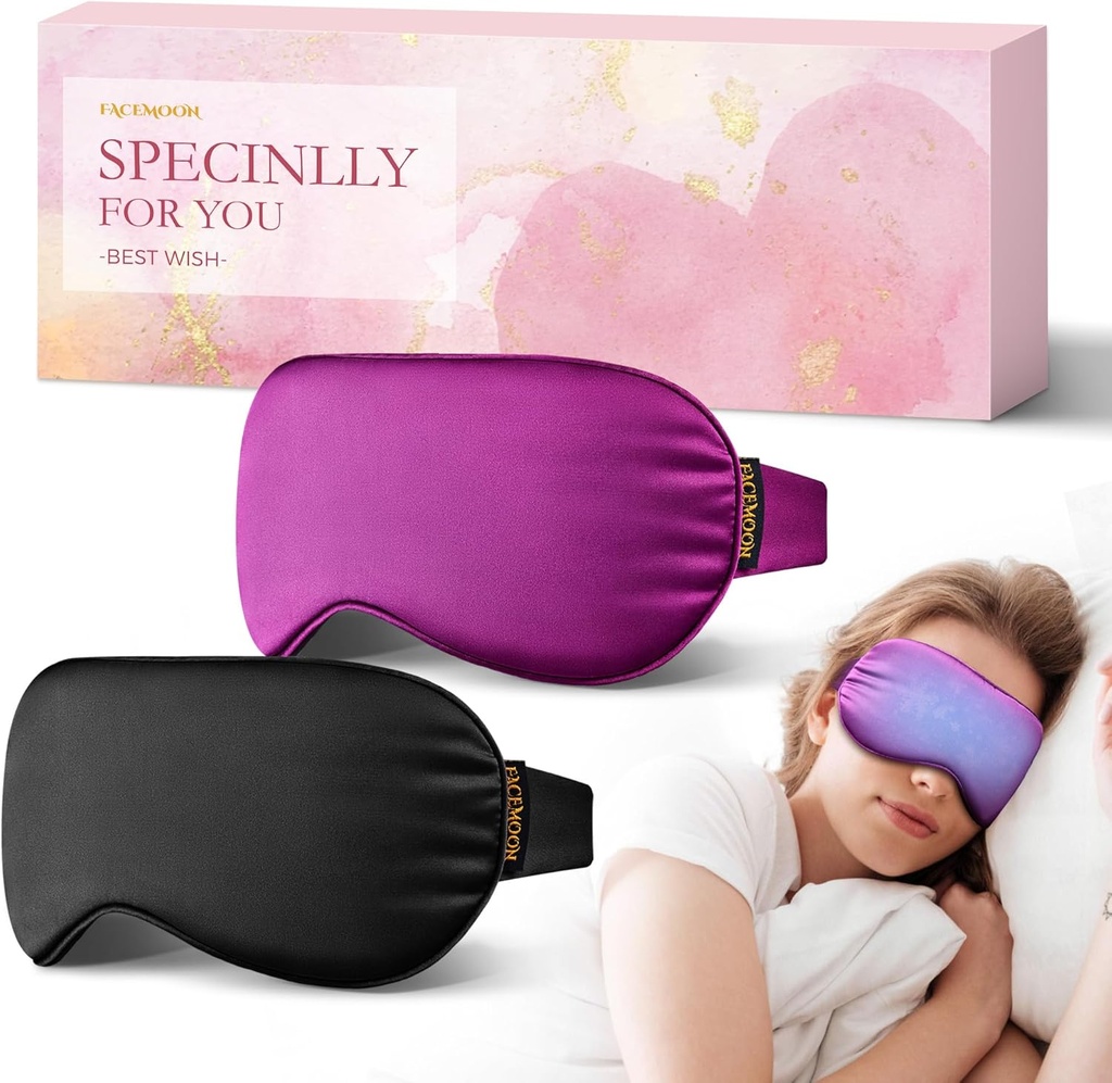 Máscara de ojos fríos 2PCS: Máscara de ojos de enfriamiento para ojos hinchados, dolor de cabeza, alivio de las migrañas - compresión fría para círculos oscuros, ojos rojos, después de la cirugía - paquete de hielo de gel reutilizable, Máscara de sueño ponderado