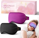 Máscara de ojos fríos 2PCS: Máscara de ojos de enfriamiento para ojos hinchados, dolor de cabeza, alivio de las migrañas - compresión fría para círculos oscuros, ojos rojos, después de la cirugía - paquete de hielo de gel reutilizable, Máscara de sueño ponderado