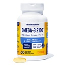 Oceanblue Professional Omega-3 2100-60 Count - High-Potency Triple Strength Burpless Fish Oil Suplemento con EPA, DHA &amp; DPA - Orange Flavor, 30 Servings