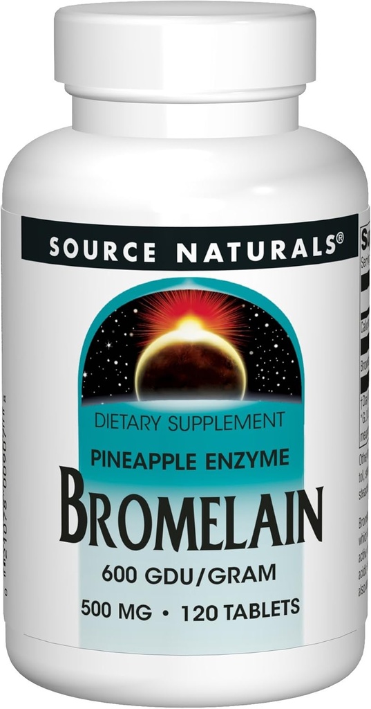 Fuente Naturales Bromelain 500mg Proteolytic Enzyme Suplemento - 120 Tablets (Pack of 2)
