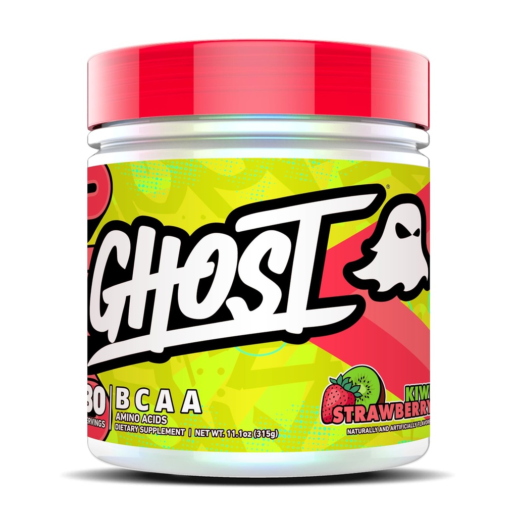 GHOST BCAA Powder Amino Amino Acids Suplemento, Kiwi Strawberry - 30 Servings - Sugar-Free Intra, Post & Pre Workout Amino Powder " Recovery Drink, 7G BCAA