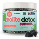 Zeolite Detox para adultos y niños, Heavy Metal Zeolite & Chlorella Detox Gummies, Alternativa a Activated Charcoal, Gentle Daily Toxin Cleanse for Kids &amp; Adults, 60 Green Apple Vegan Gummies