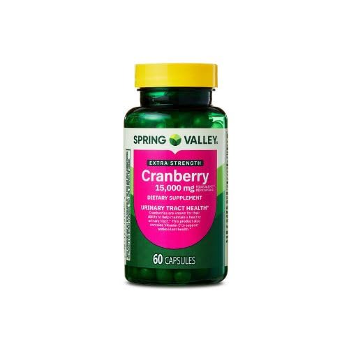 Genérico Spring Valley Ultra Triple Strength Cranberry Suplemento dietético, 15.000 mg, 60 Conde+ Sticker DRI Store.