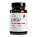 Dr. Mercola Pure Power Energy Boost, 30 Servings (30 Capsules), Ginseng + B12, Suplemento dietético, Boosts Physical & Mental Energy, Non-GMO