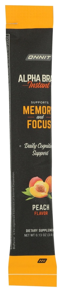 Laboratorios Onnit Alpha Brain Instant Peach, 0.13 Oz