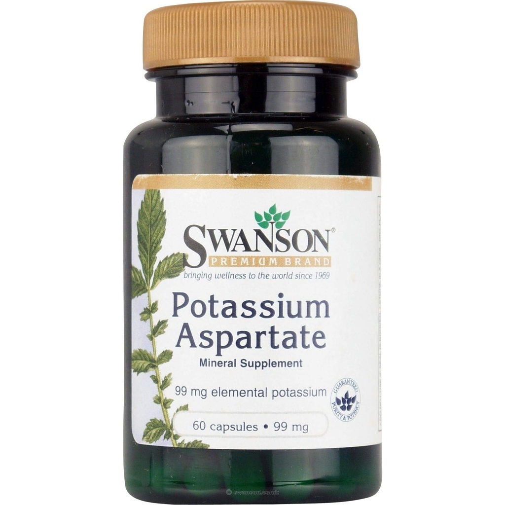 Swanson Potasio Aspartate 99 Milligrams 60 Capsules