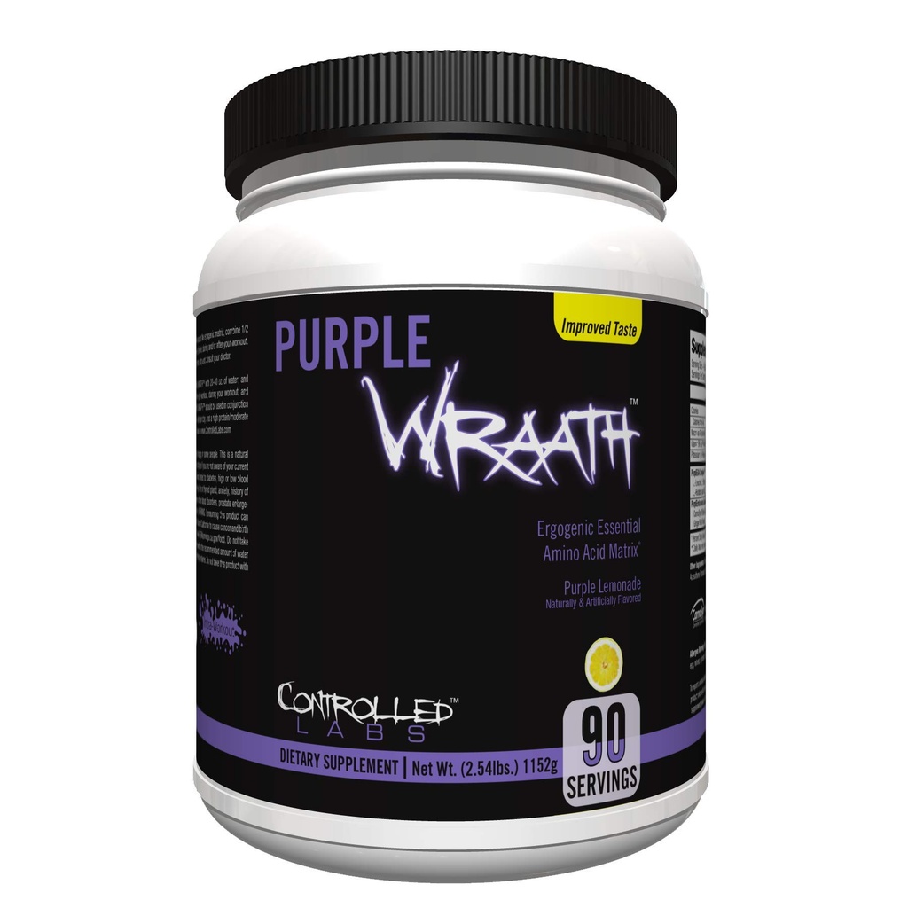 LABLAJE Purple Wraath, BCAA y EAA Amino Acid Suplemento, con Endurance Blend Intra Workout Powder, Optimal Endurance, Focus, and Stamina (Lemonade, 90 Servings)