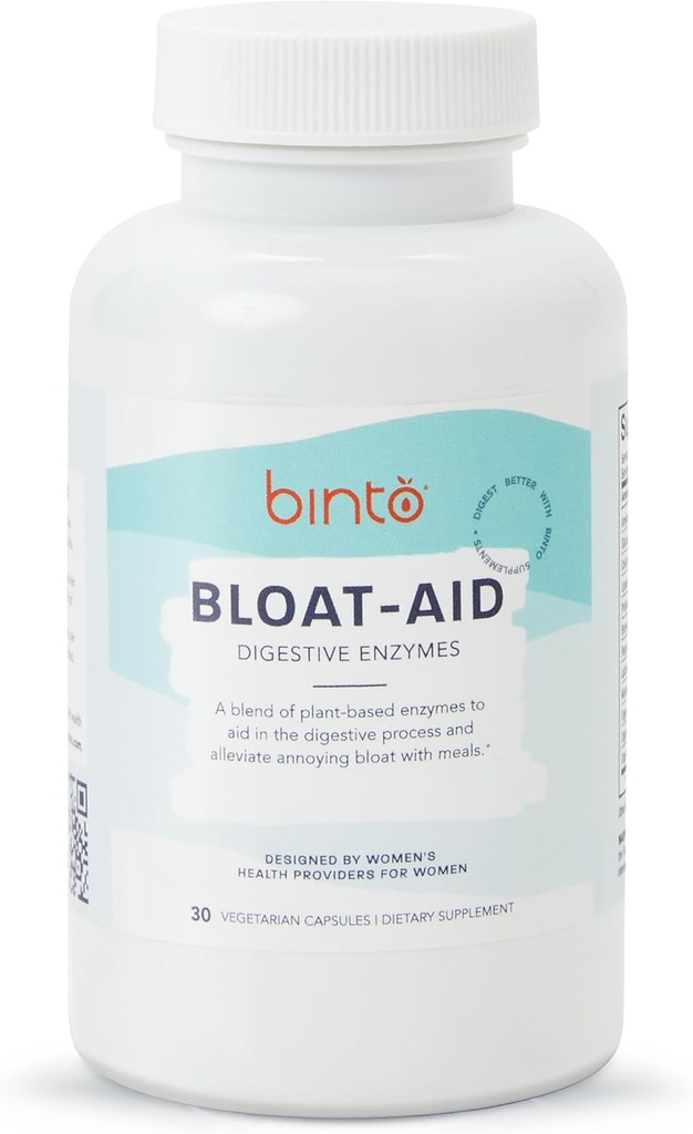 Binto Bloat-aid - Enzimas digestivas - Enzima digestiva de base vegetal Suplementos para apoyar la digestión de la salud y cortar sobre el rubor - libre de conservación, libre de gluten, no Gluten