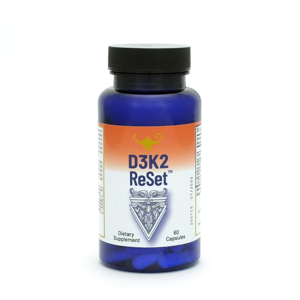 RnA Reset D3K2 Reset – 4.000 UI Vitamina D3 &amp; 100 mcg K2 Suplemento (60 cápsulas)