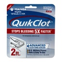 Kits médicos de aventura QuikClot Gauze - Gafas médicas hemotáticas flexibles para kits de supervivencia de emergencia o preparación de desastres &amp; Más - Stops Bleeding Fast with Kaolin - 3" x 24"